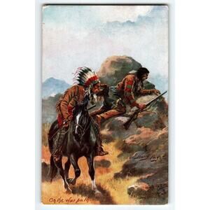 The Wild West On The War Path Postcard Raphael Tuck Horse Rifle Harry Payne 2630